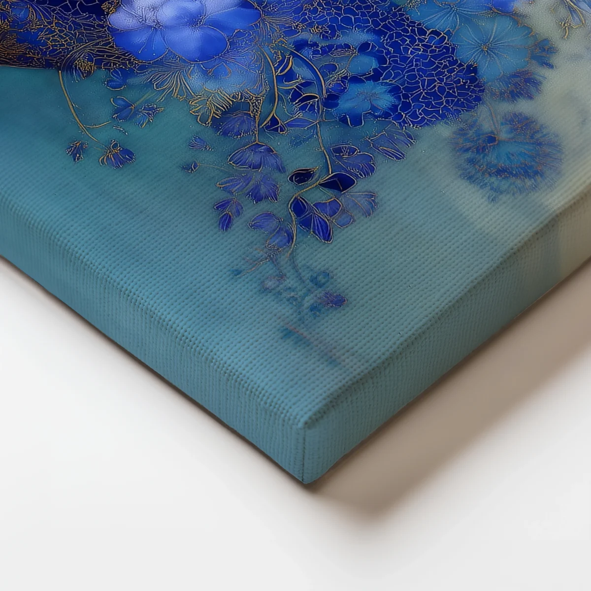 Blue Bouquet in Bronze Vase