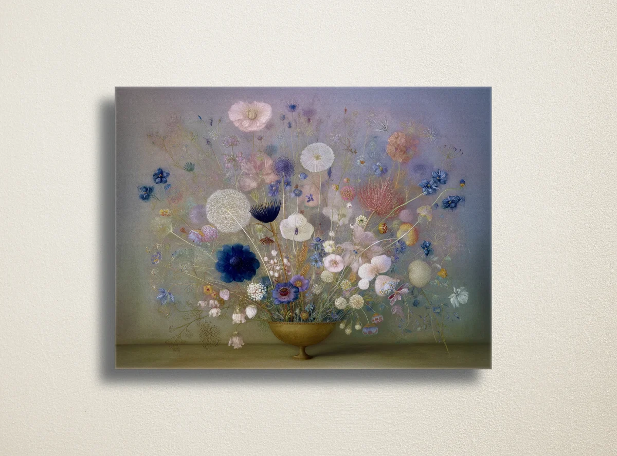 Wild Flowers in Bronze Vase