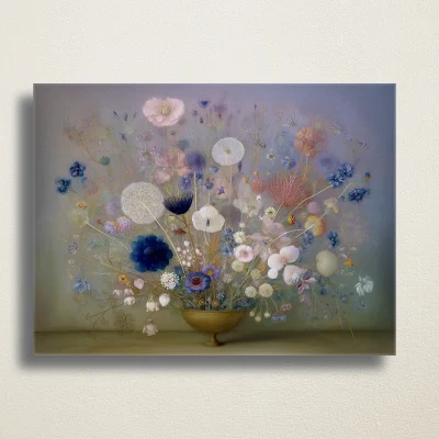 Wild Flowers in Bronze Vase
