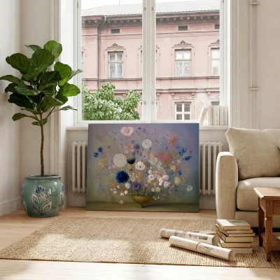 Wild Flowers in Bronze Vase