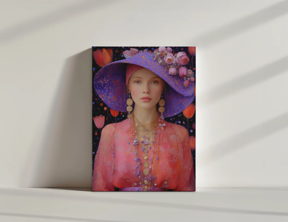 Lady in Purple Hat