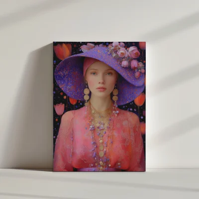 Lady in Purple Hat