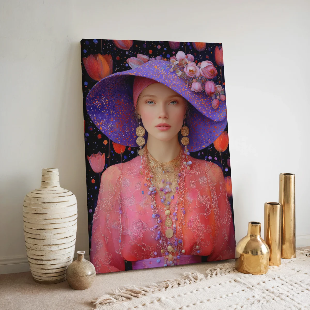 Lady in Purple Hat