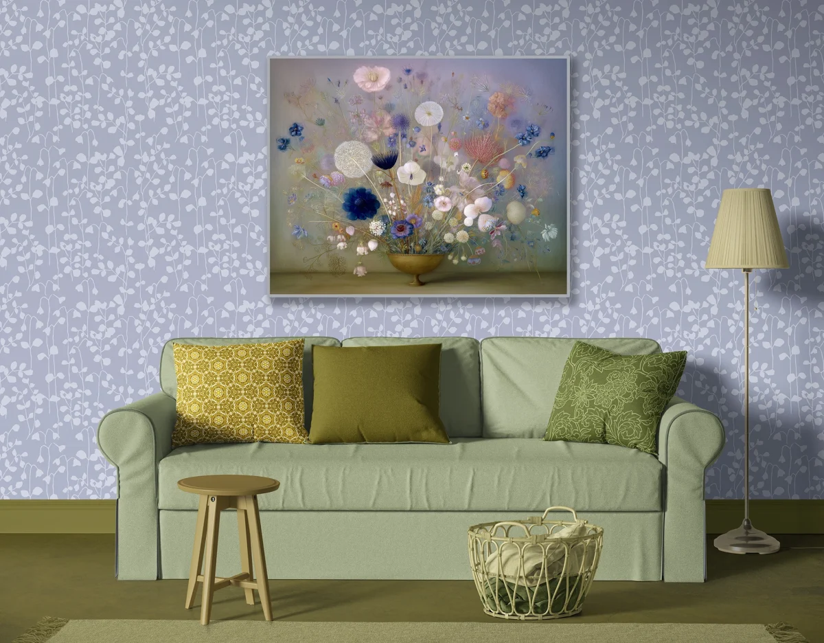 Wild Flowers in Bronze Vase