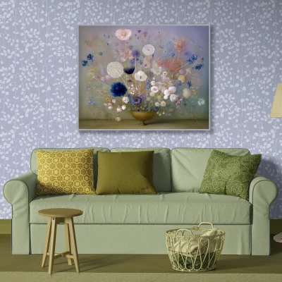 Wild Flowers in Bronze Vase