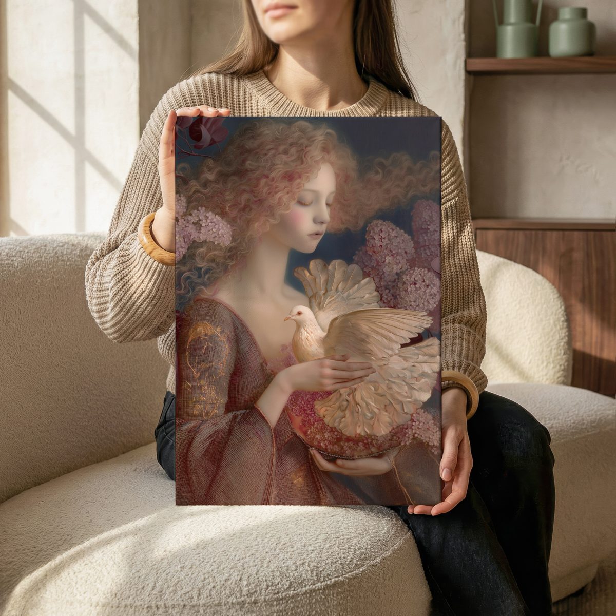 Girl with a Dove