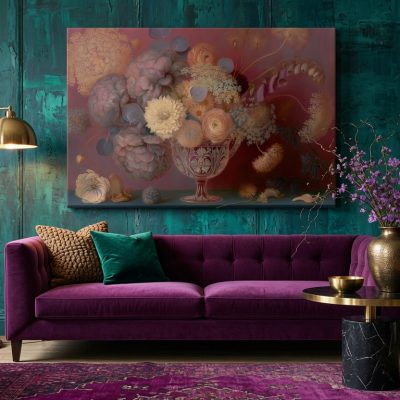 c&a_floral-01_hr_3x2_emerald_plum_sofa_mu Quiet Abundance