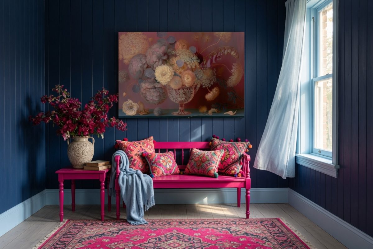 c&a_floral-01_hr_3x2_navy_pink_bench_mu Quiet Abundance