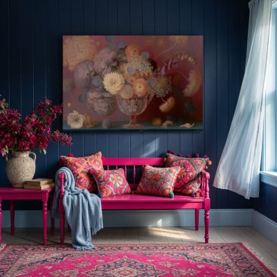 c&a_floral-01_hr_3x2_navy_pink_bench_mu Quiet Abundance