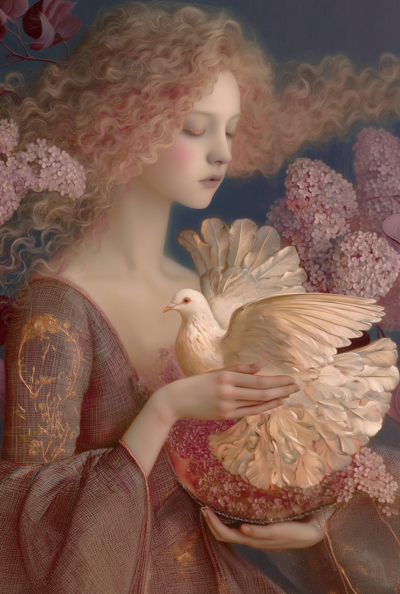Girl with a Dove