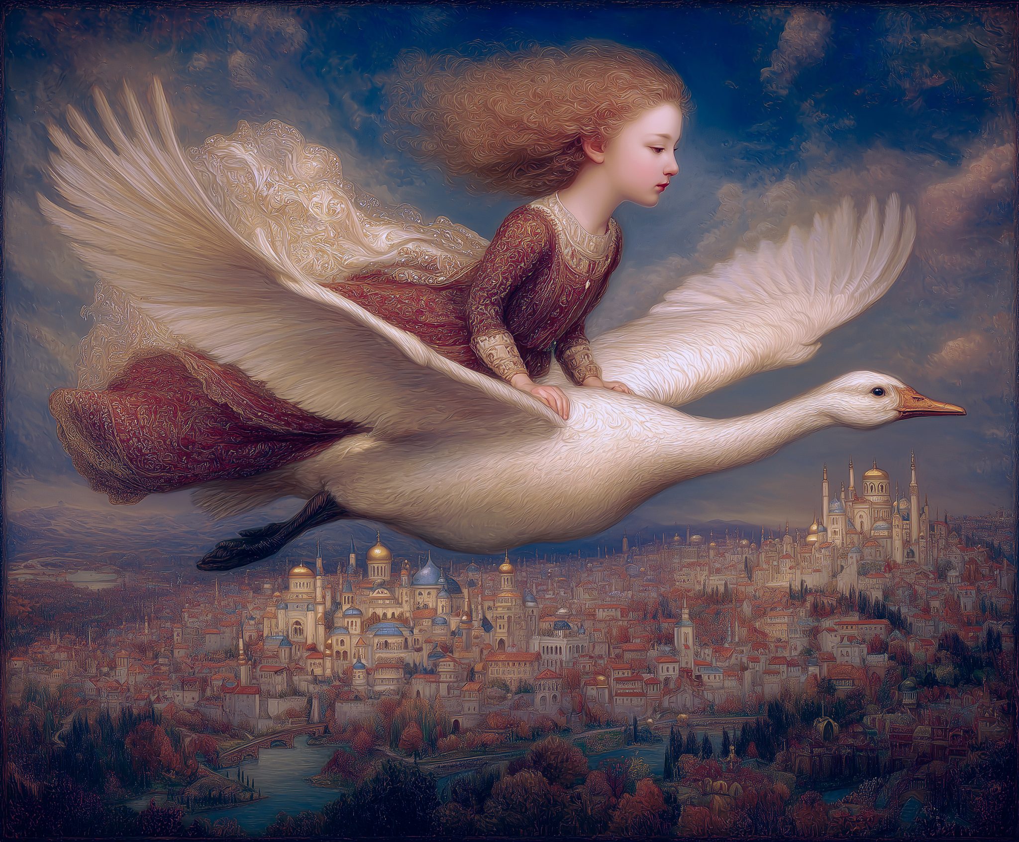 Flight over City