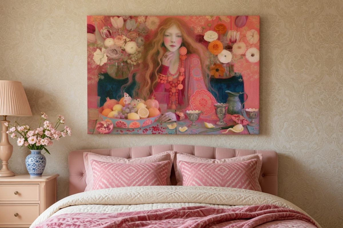 magenta morning_beige bedroom_mu Magenta Morning