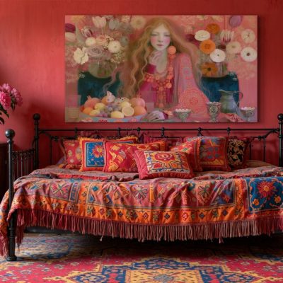 magenta morning_red bedroom1_mu Magenta Morning